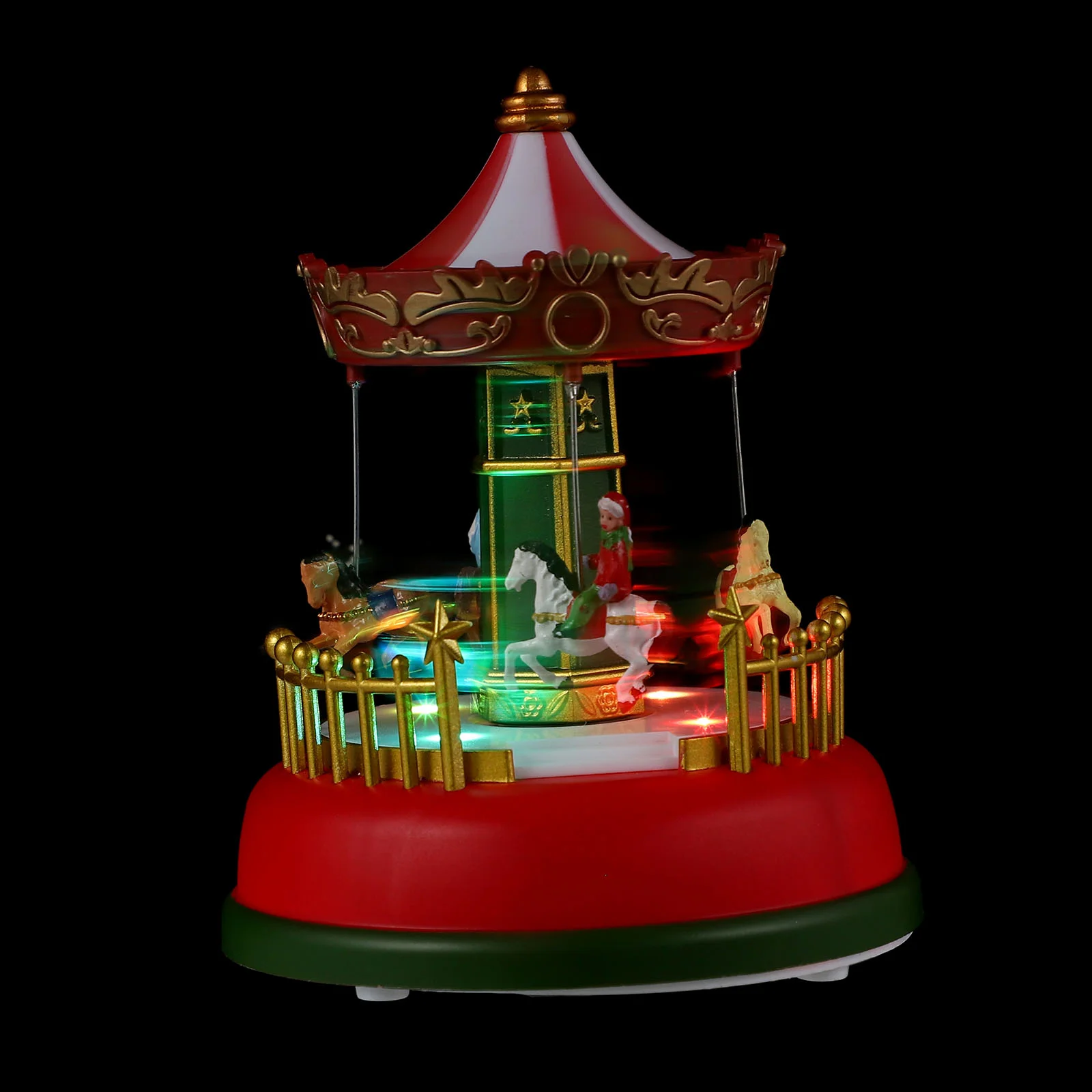 

Decorations Carousel Christmas Tabletop Gift Ornaments Plastic Desktop Adorn Child