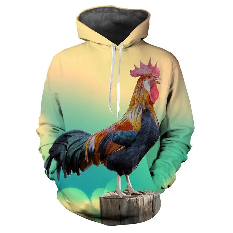 Autumn Funny Chicken 3D Print Hoodies Men Women Fashion New Casual Sweatshirts Oversized Hoodie Pullovers Tracksuit Clothing