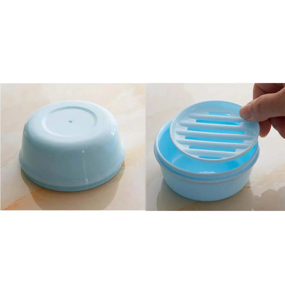 

Portable Soap Box Leak Proof Container Holder Travel Take Water Draining