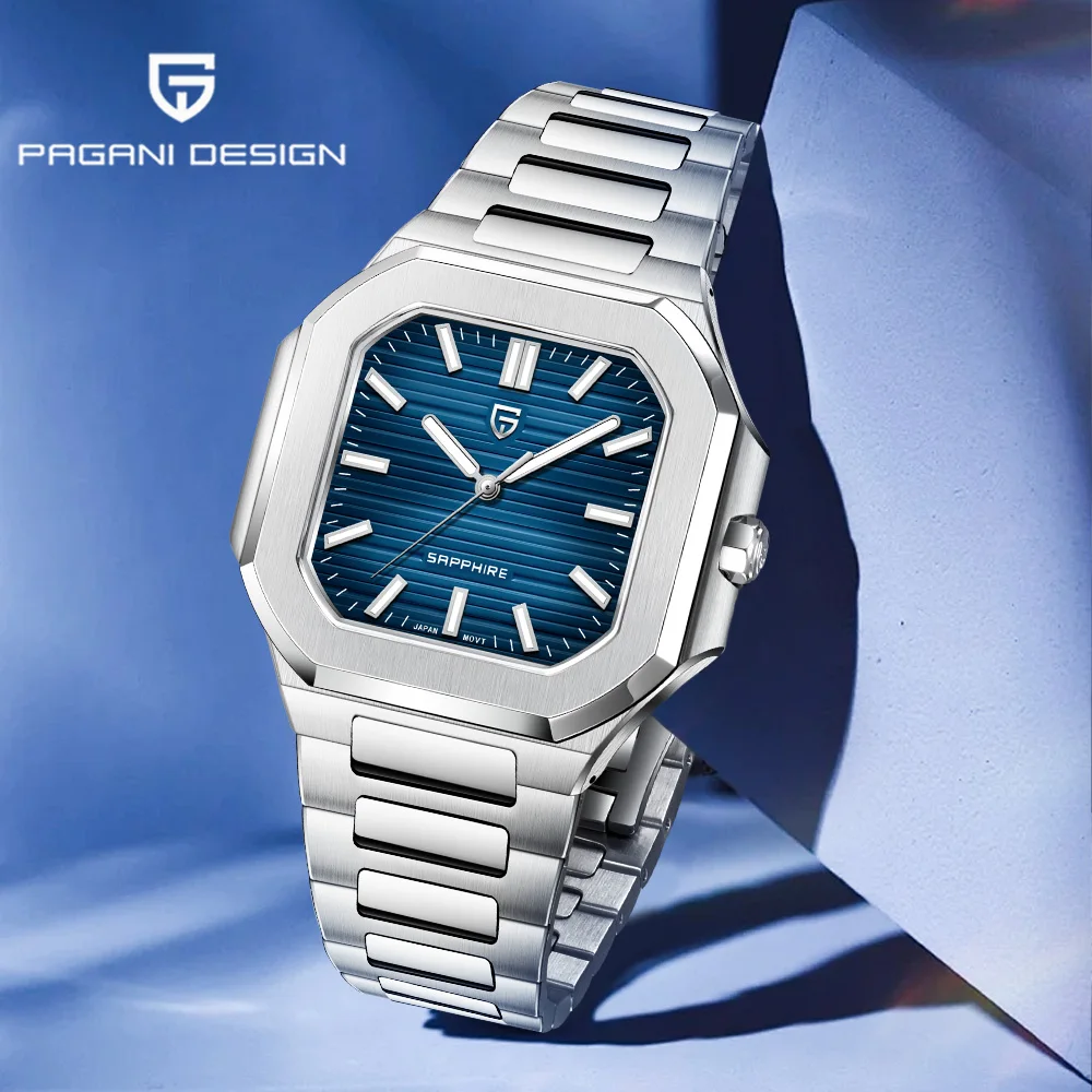 2026PAGANI DESIGN Men's Exquisite Quartz Watch VH31 Luxury Sapphire Stainless Steel Men's Watch Waterproof Luminous Watch Sports