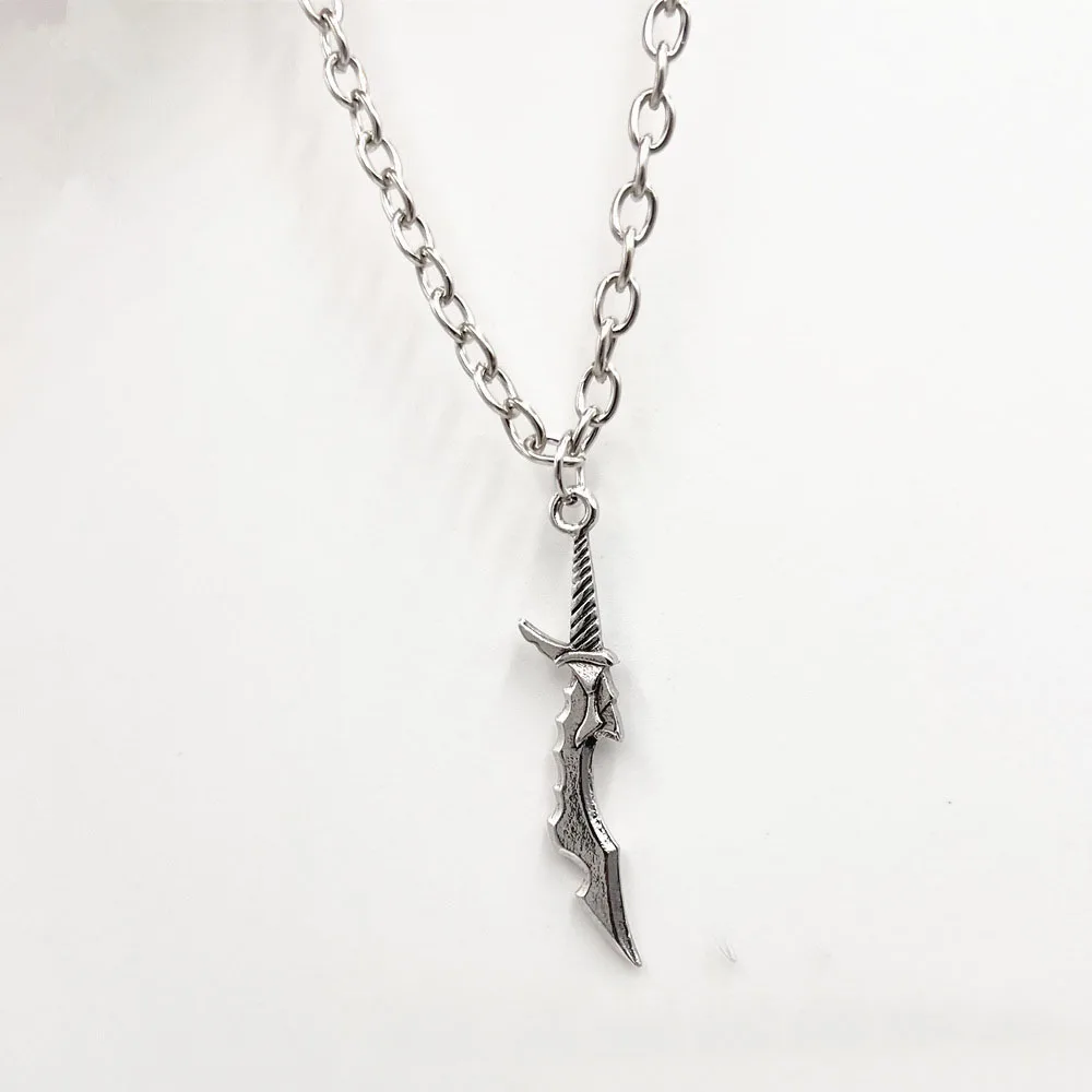 Anime Solo and Leveling Series Necklace Exquisite Short Blade Model Pendant Necklace Trendy Jewelry Gifts