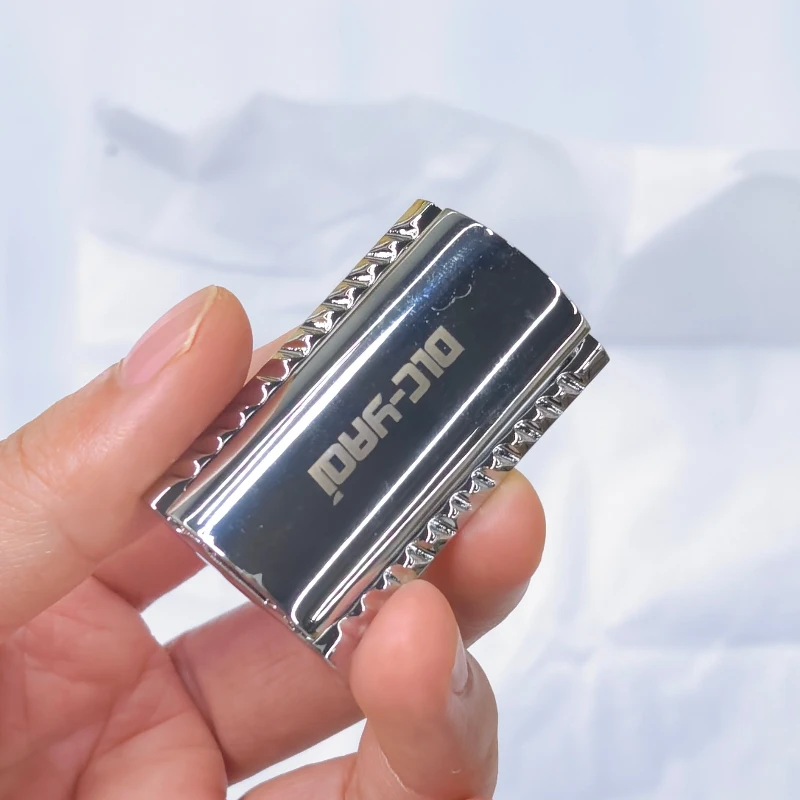 2026 Flash Sale！ YAQI Chrome Color Scalloped Bar Double Edge Safety Razor Head for Boyfriend's Gift