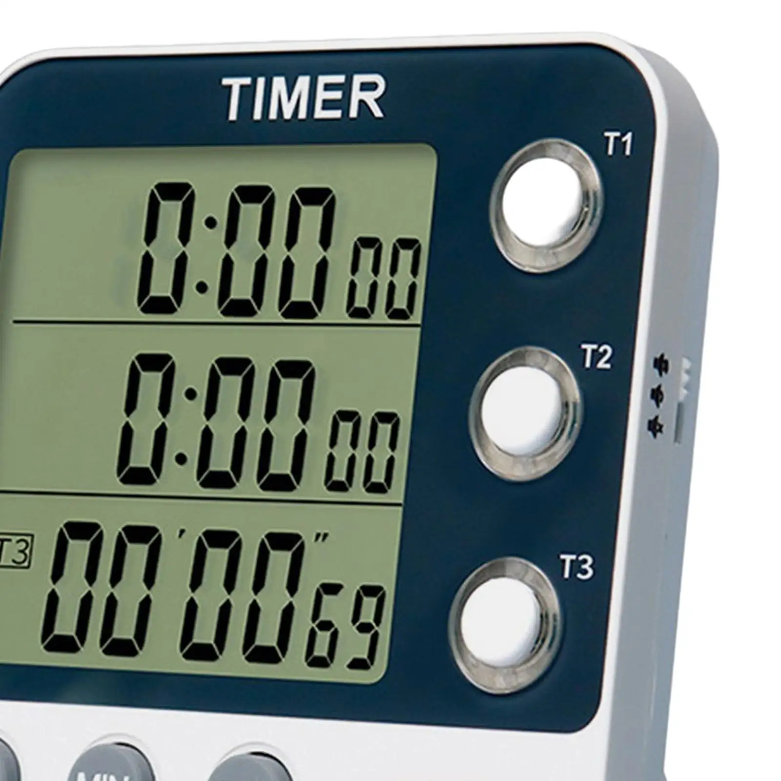 Kitchen Timer Digital Clock Dual Multifunction LED 3 Channel Alarm Vibration Memory for Cooking Baking