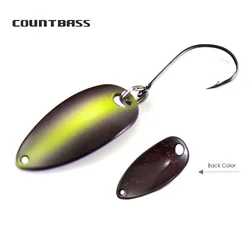 Countbass Casting Trout SpoonSalmon Pike Bass Metal Brass Fishing Lures Fish Bait Size 27x12.5mm, 2.2g 5/64oz