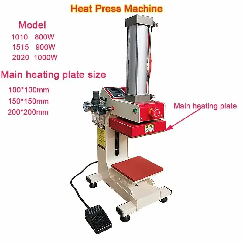 Máquina de prensado en caliente neumática automática, máquina de impresión de camisetas de trabajo continuo para camiseta, Logo de camiseta, cuero de marca