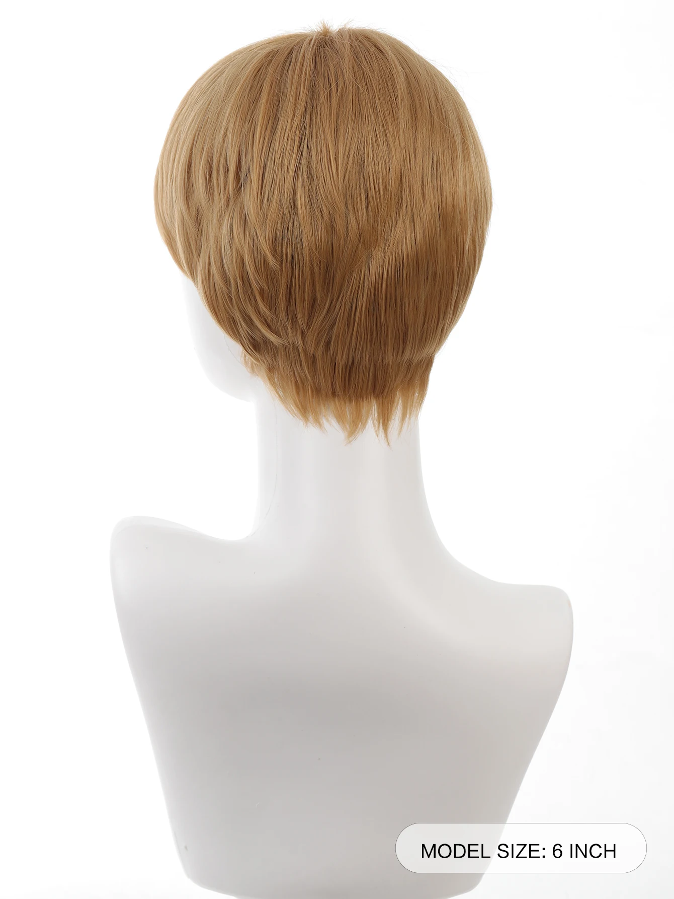 Short Hair Cosplay Wigs Male Women Party Black High Temperature Fiber Synthetic Hair Wigs image 4