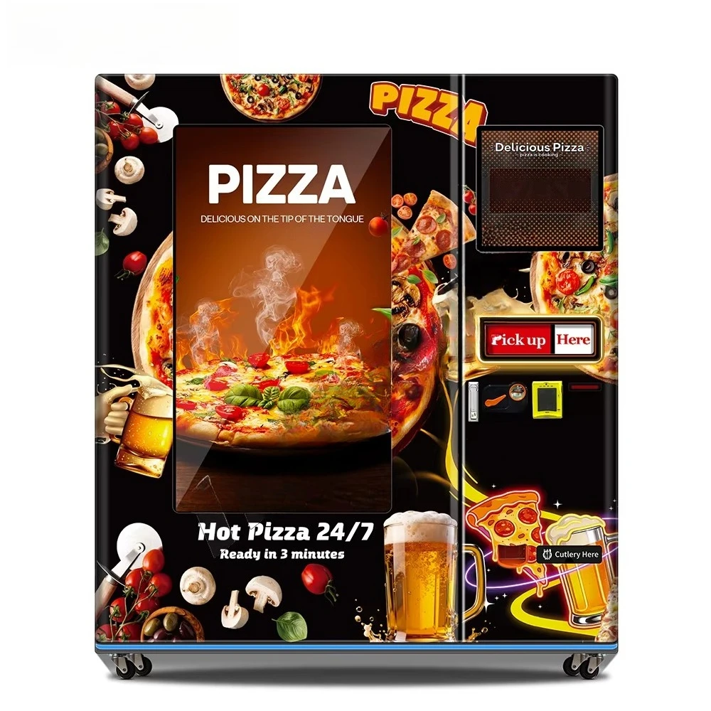 Pizza Vending Machine Commercial Self‑Service Pizza Heating Baking Vending Gear For Office Complex And Transport Location