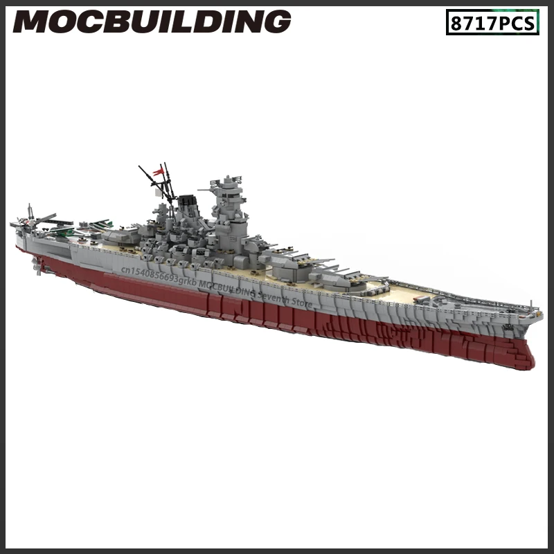 

MOC Building Blocks USS Series Model IJN Yamato Battleship 1:200 Scale DIY Assembly Technology Bricks Creative Collection Gifts