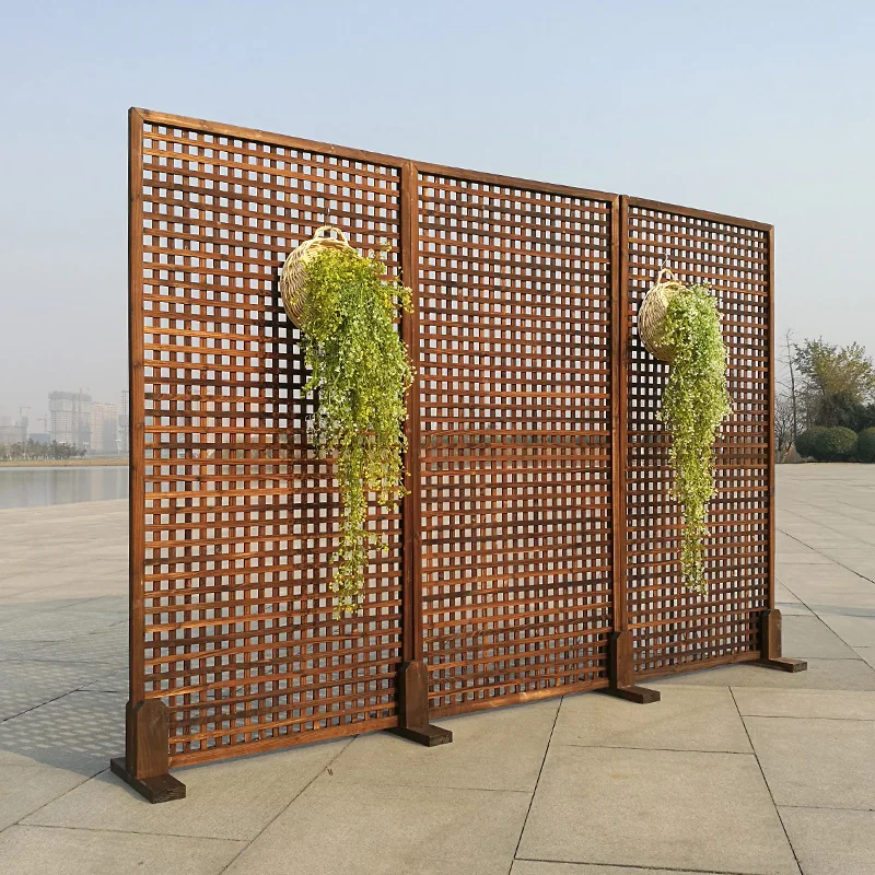 

Outdoor anti-corrosion wooden fence courtyard garden fence climbing vine flower trellis indoor balcony decoration wooden partiti