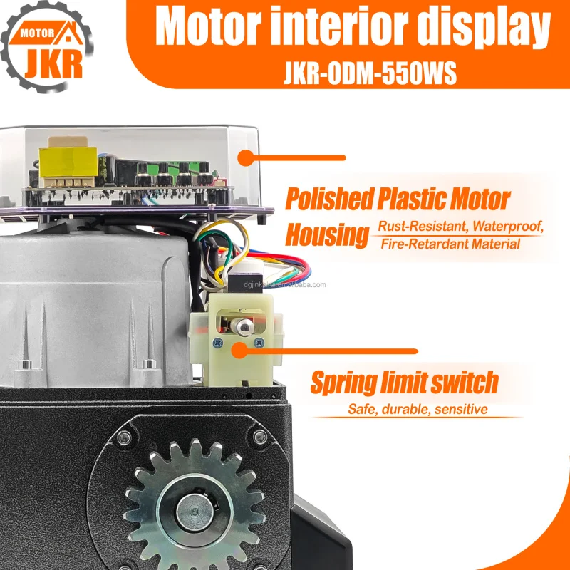 custom.Modern 550W Motor Rack Drive Control Automatic Sliding Door System Hotels Villas 1000KG Iron Fences Warning