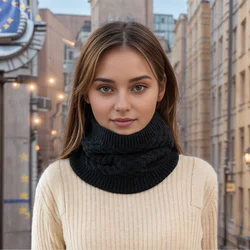 Popular 2024 Knitted Ring Scarf Winter Neckscarf Neck Cover Unisex Scarves Casual Neckerchief Full Face Mask Muffler