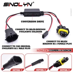 High Low Beam Control Wires For Bi LED Fog Lights Lens/ Bi Xenon Fog Lens Easy Connection Wiring Harness Car Accessories 12V