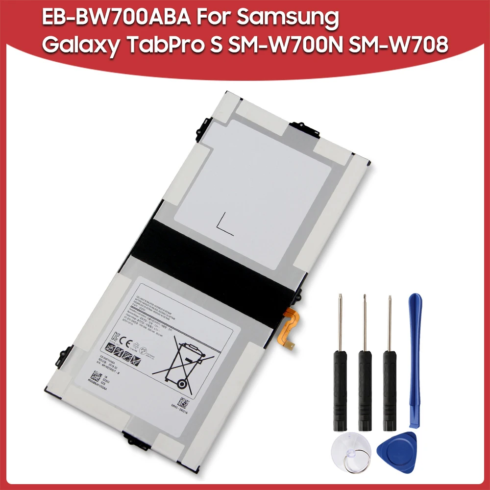 

New Battery EB-BW700ABE EB-BW700ABA For Samsung Galaxy TabPro S SM-W700N SM-W708 Tab Pro S Replacement Battery 5200mAh