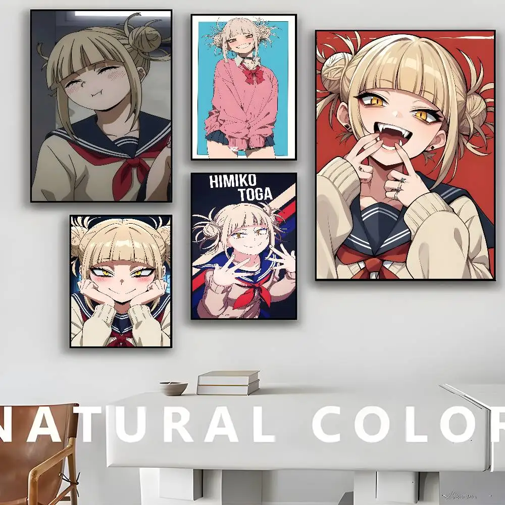 Póster T-Toga H-Himiko, pegatina de papel Kraft Retro, bricolaje, habitación, Bar, cafetería, arte estético, pintura de pared