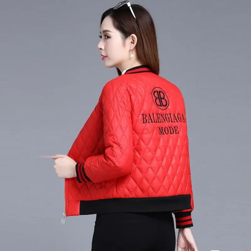 Woman Coat Bomber Baseball Black Aviator Jackets for Women Red Duck Down Quilted Padded Thick Padding in Promotion Cute Hot Cold