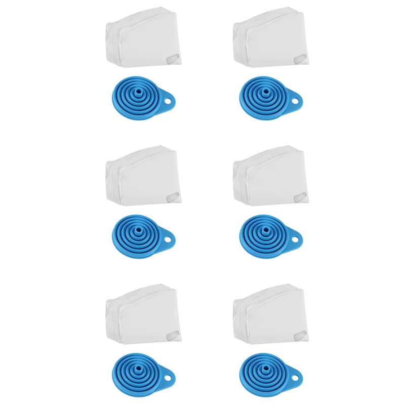 

300Pcs 100 Micrometre Paint Cone Paint Strainers With 6 Pcs Silicone Funnel, 100 Micrometre Paint Filter With Fine Nylon