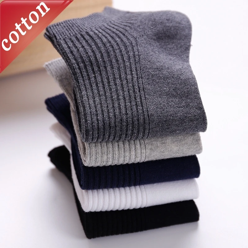 5 Pairs Men's Socks Set Solid Color Simple Verstaile Anti Slip Odor Proof Ankle Socks Comfortable Breathable Soft Cotton Socks