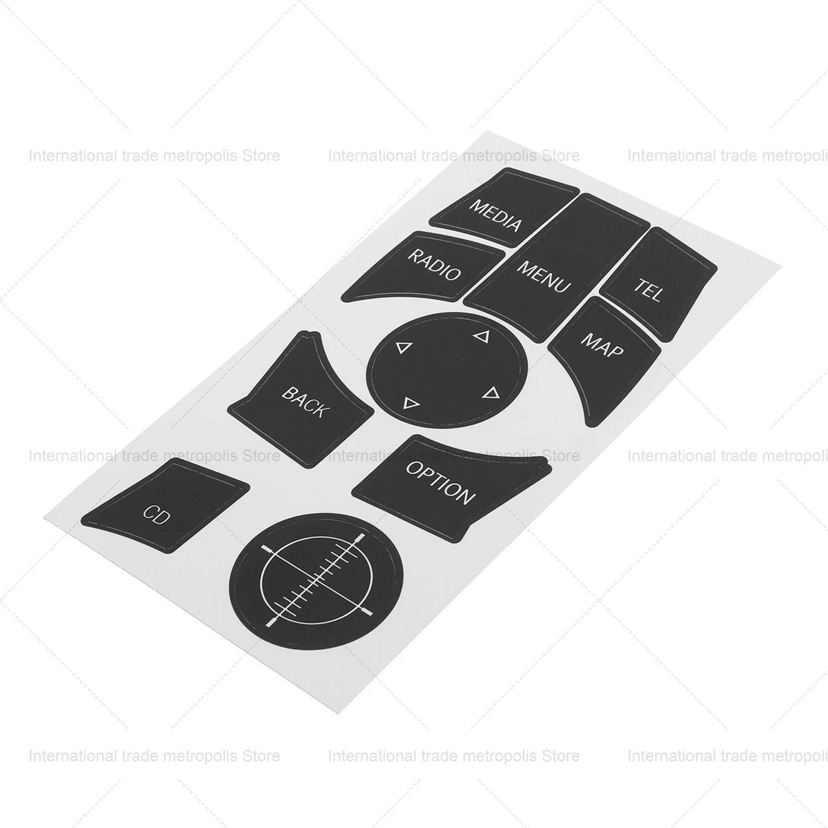 Wear Repair Decals for BMW iDrive Panel Buttons & Rotary Knob (Fits 3/5 Series)