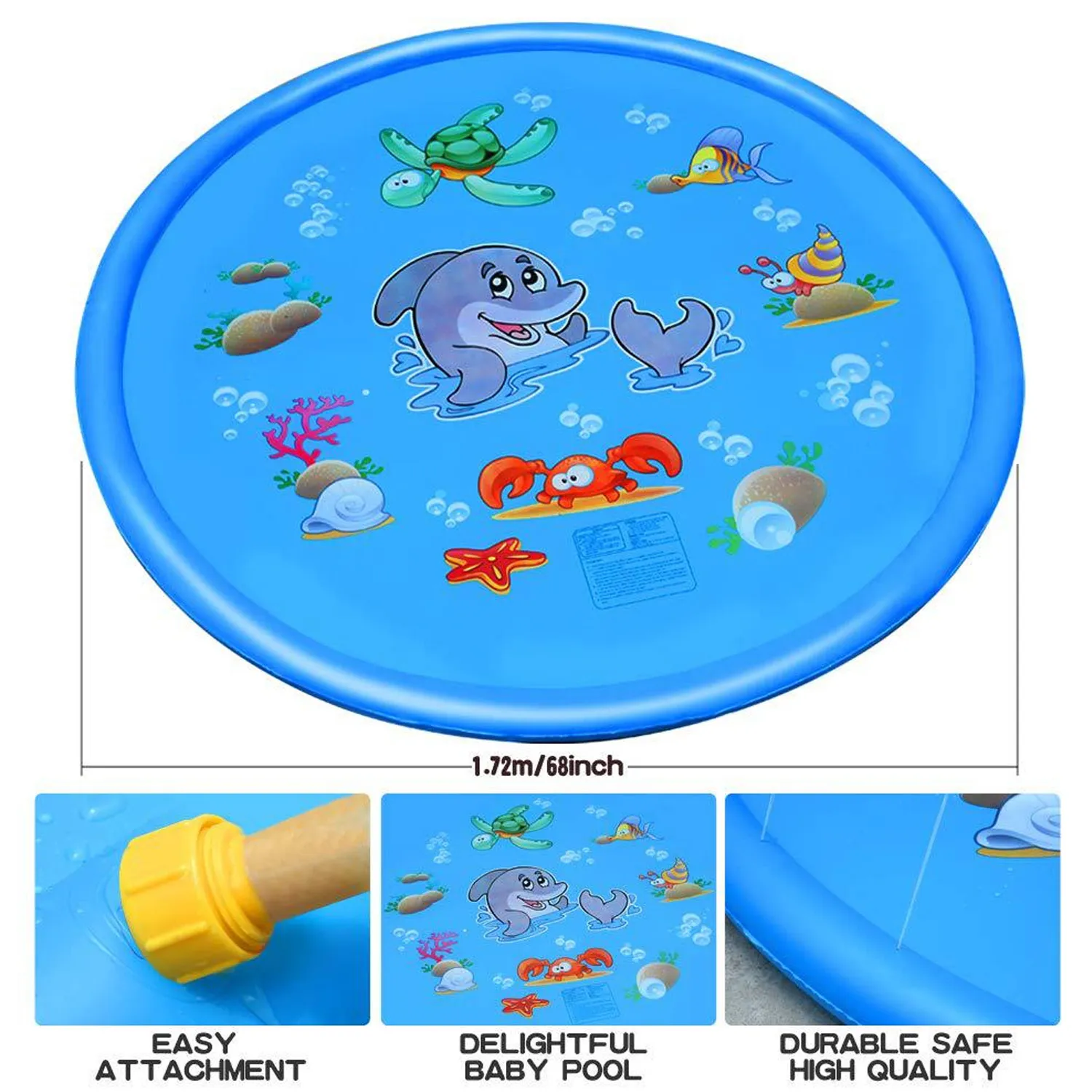 100 cm Summer Lawn Inflatable Water Spray Mat Children Game Play Mat Kids Outdoor Splash Mat For Pool Games Toy Sprinkle Mat