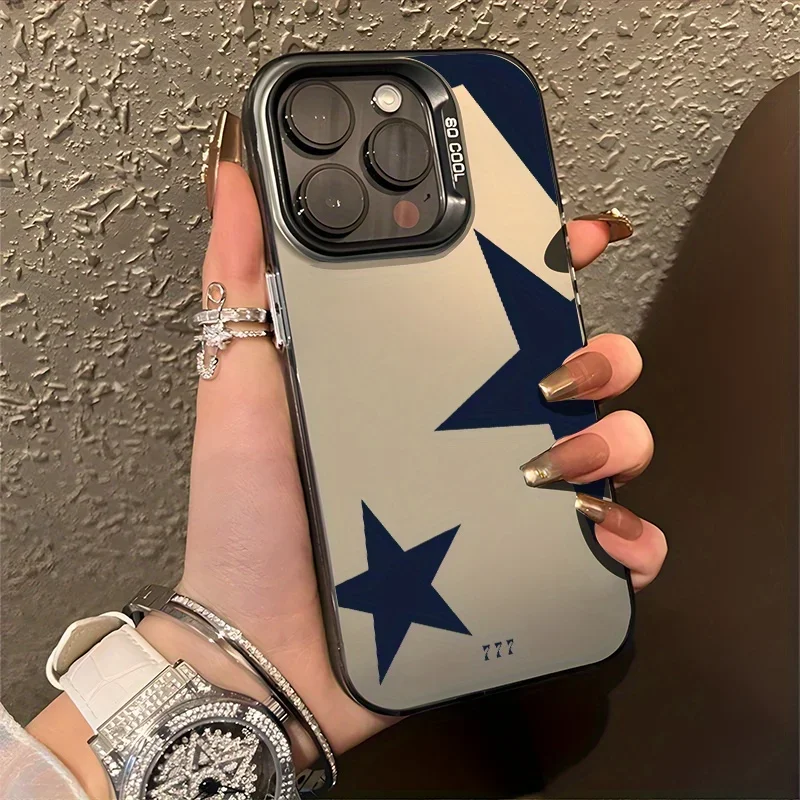 New Stars Lucky Angel Number Phone Case For IPhone 16 15 14 13 12 11 Mini Pro Max X XR XSMAX 8 7 Plus Anti Fall Matte Back Cover