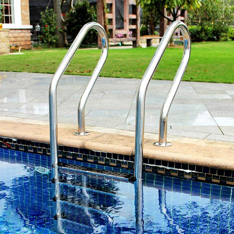 Factory direct sales pool 2 3 4 5 steps stainless steel swimming pool ladder with plastic steps