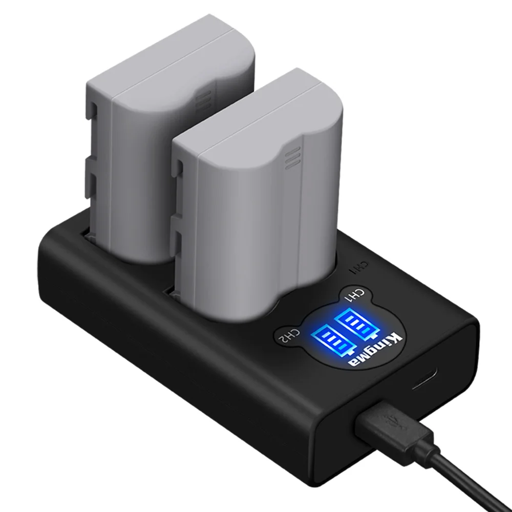 

KingMa-EN-EL3E Зарядное устройство с ЖК-дисплеем и двумя USB-портами для Nikon D50 D70 D70S D80 D80S D90 D90s D100 D200 D300 D300S D700