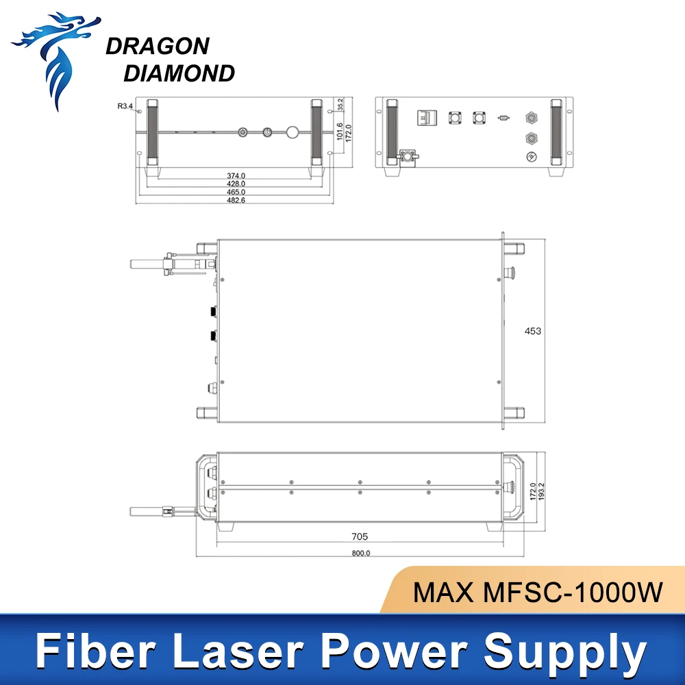 Originele Max MFSC-1000X Fiber Laser Source Single-Mode Continue Fiber Laser Module Voor Fiber Laser Snijmachine