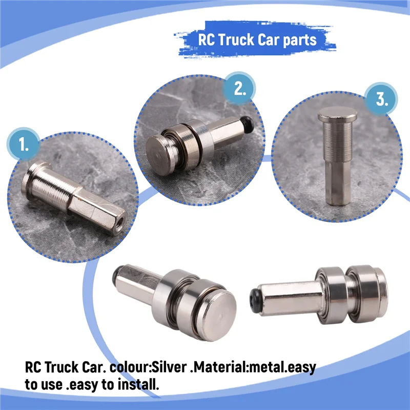 ABUM-5Mm Metall Combiner Radnabe Hex Adapter Mit Lager Upgrade Zubehör Für Wpl D12 1/10 Rc Lkw Auto Teile