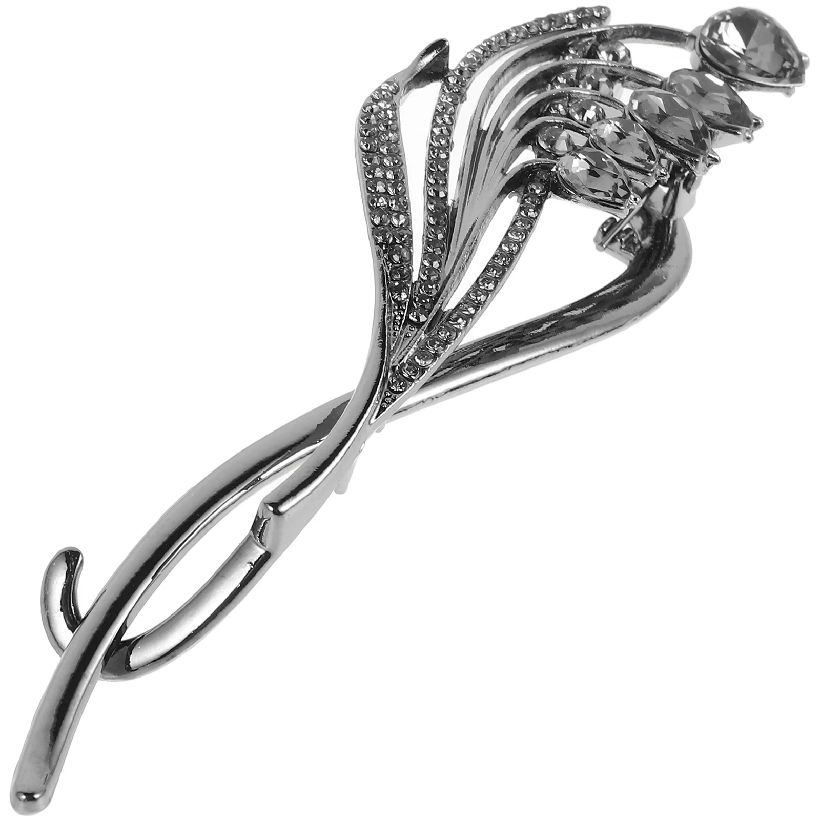 

Rhinestone Hair Clip Claw Clips Alloy Decorative Accessory Women Stylish Claw Rhinestone Barrette Portable Hair Clip Twisted