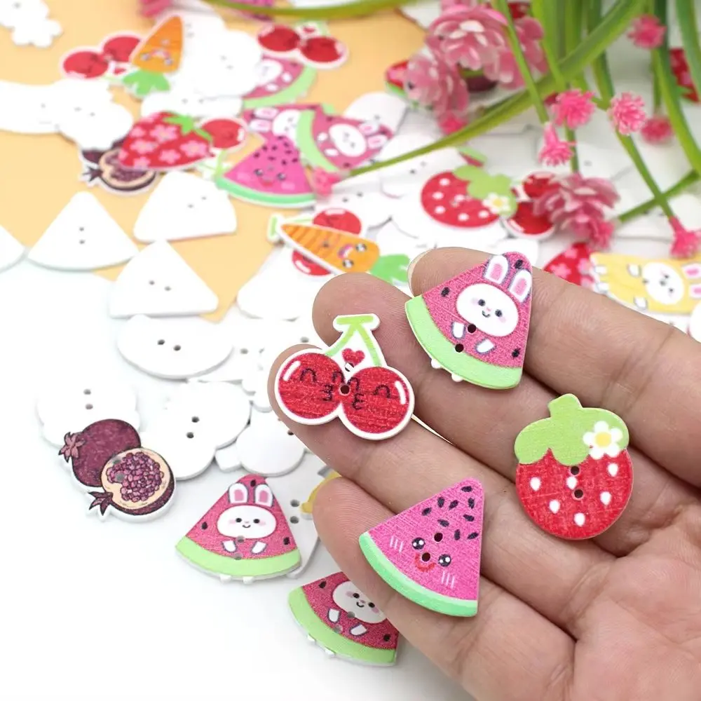 50pcs/lot mix Fruits buttons craft decorative accessories product Sewing Supplies product Sewing Buttons for crafts Scrapbook