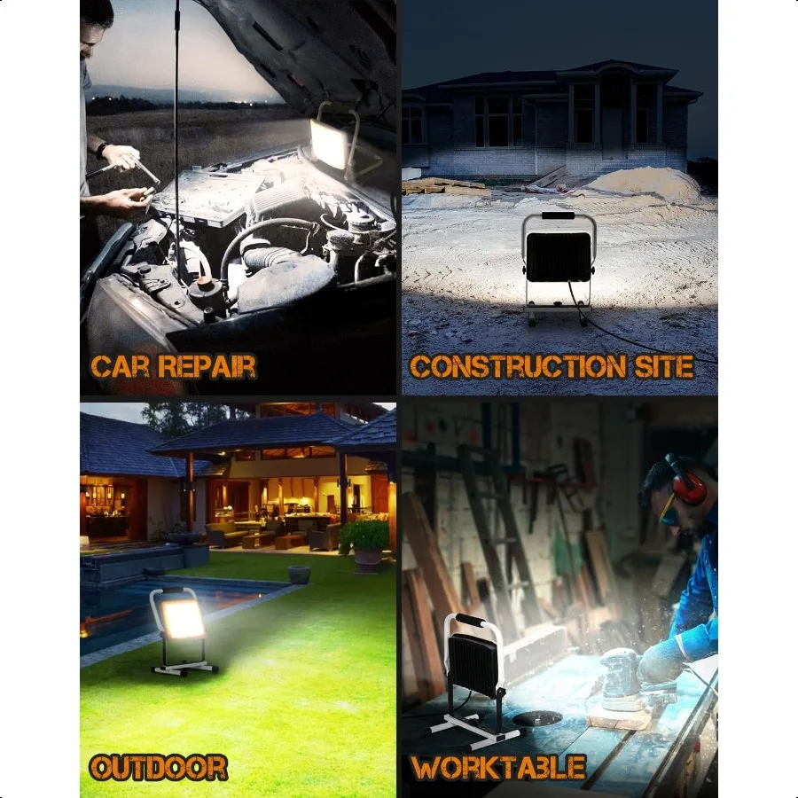 Upgraded LED Work Light 100W Warm Nature Daytime