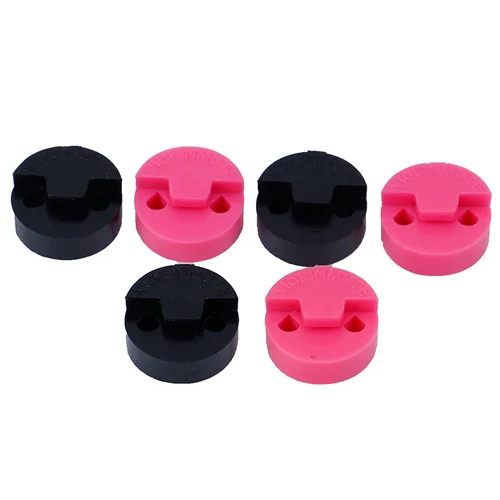 Piezas de violín profesionales, accesorios de 20X20mm, violín de goma redondo acústico negro, silencioso, 5 uds.