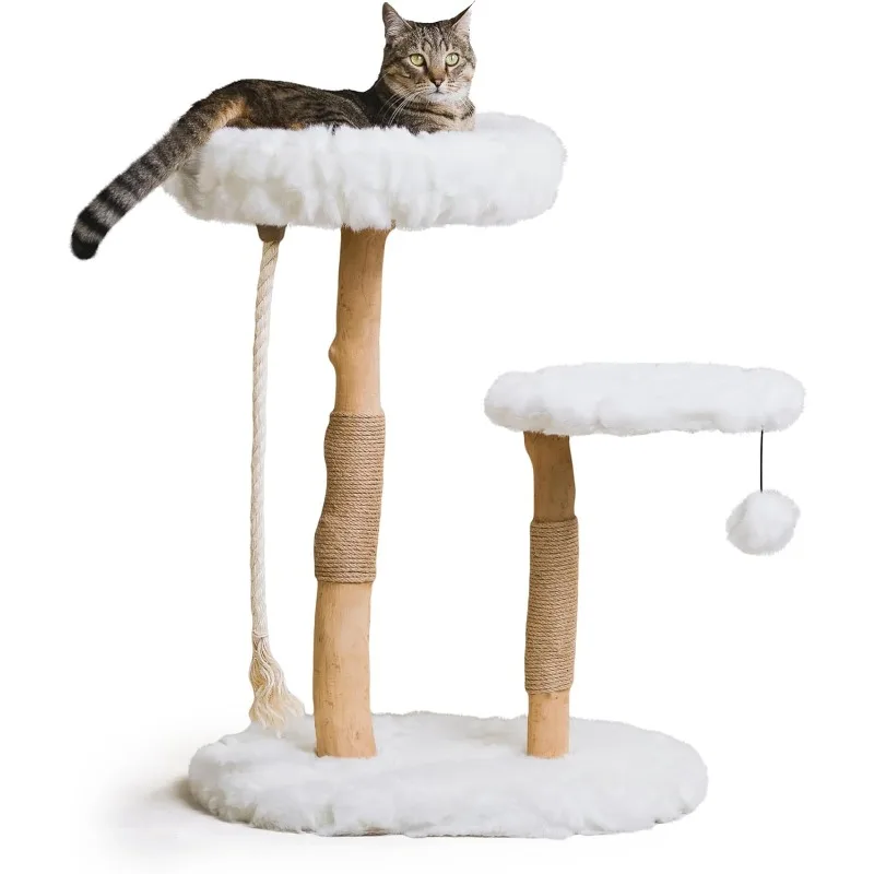 

Luxury Tree: Modern Condo & Luxury Wood Cat Tower; Natural Branch Scratching Tree & Condo;