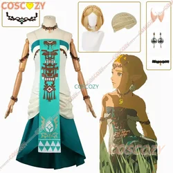 New Princess Cosplay Costume Dress Cosplay Princess Long Dress Wig and Accessories Outfit Halloween Outfit for Woman