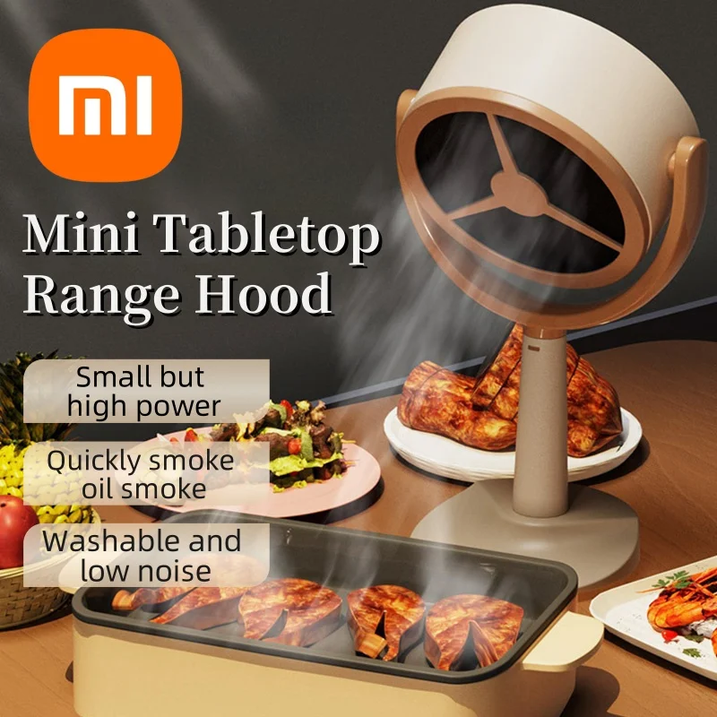 Xiaomi pequeno extrator de exaustor portátil carregamento usb mini exaustor ângulo ajustável para churrasco panela quente utensílios de cozinha