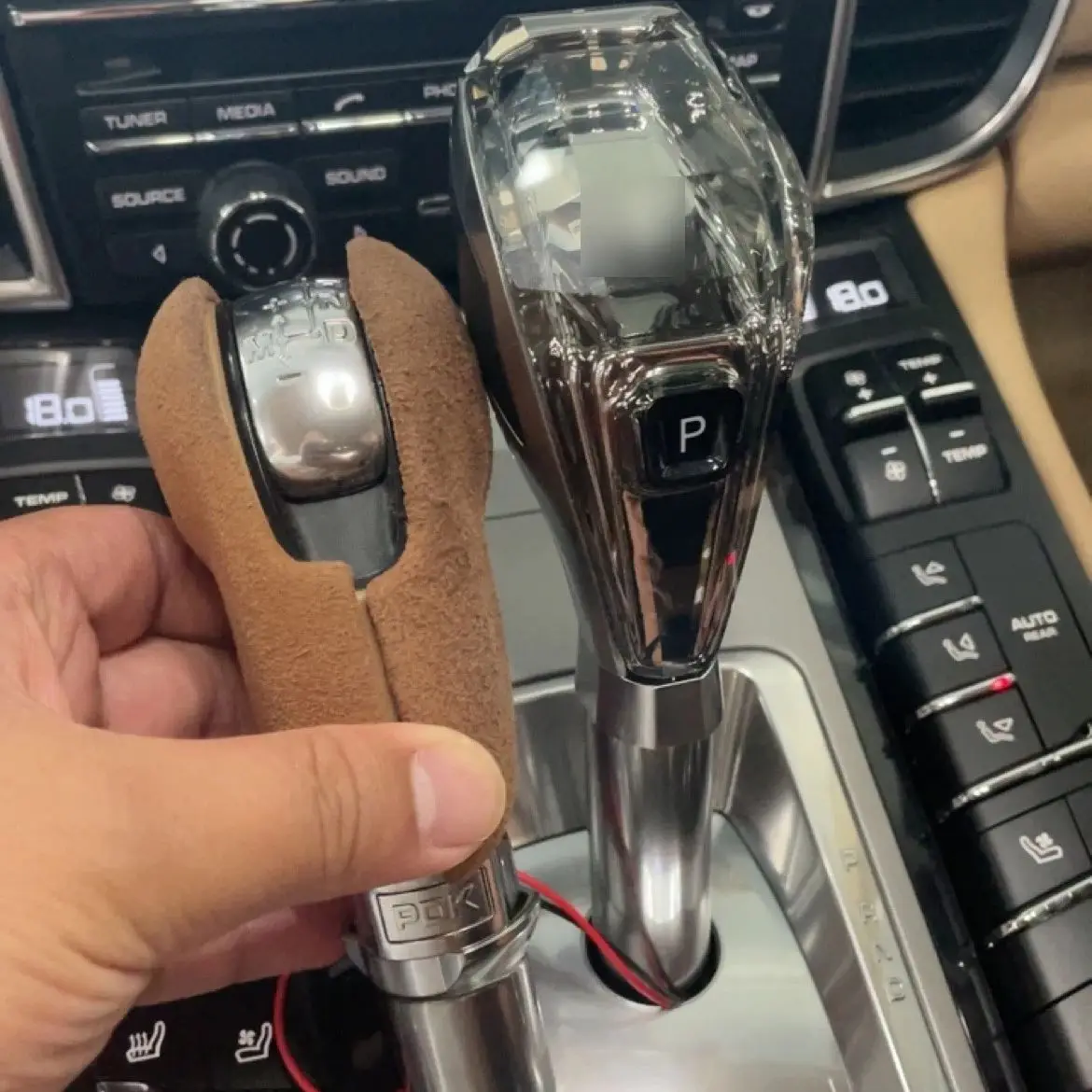 crystal shift knob It is suitable for Porsche 911  Cayman Panamera Macan 718 Boxster