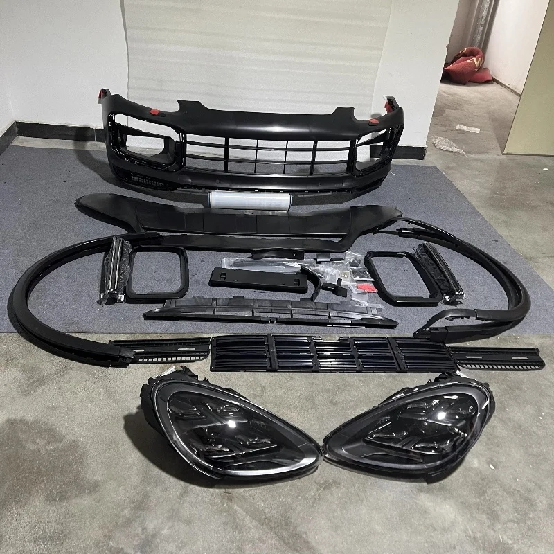 

Body kit Front Bumper Assembly Surround Fender Headlight for Porsche Cayenne 11-17 Upgrade Turbos Car Accessories
