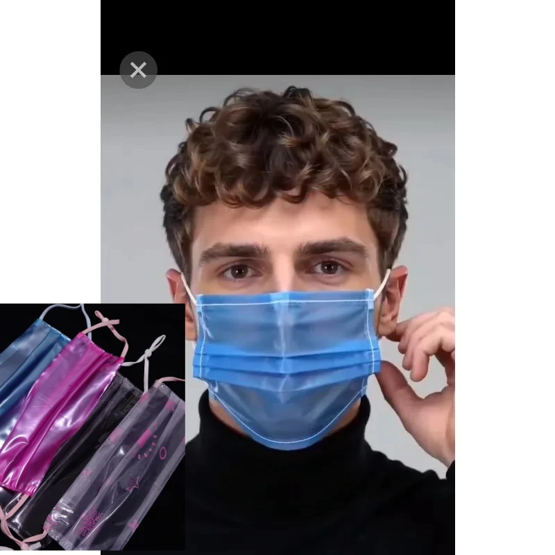 ‌Transparent Soft Touch Plastic Mouth Cover Windproof Waterproof Reusable Lightweight Full Seal for Outdoor Cycling Hiking