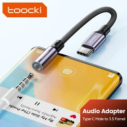 Toocki-USB C 3 5 mm 잭 오디오 케이블 헤드폰 이어폰 Aux 케이블 샤오미 12 원플러스, USB C 타입 3 5 어댑터 OTG 타입 C