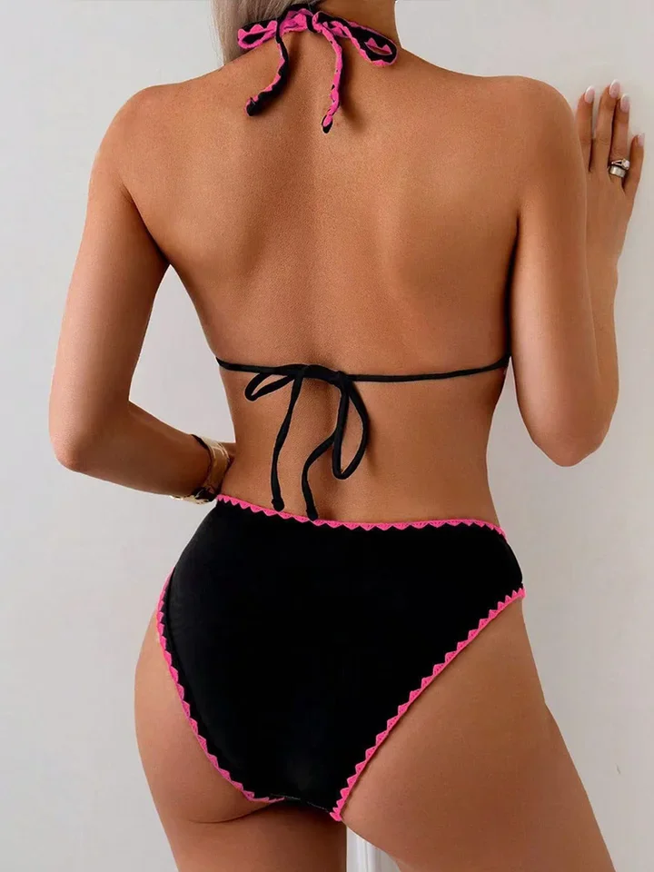 Vzvn Fashion Sexy Lace Up Print Bikini Women Split Swimsuit Beach Brazil Bikini 2026 New All Season Backless Bikinis 2 Piece Set