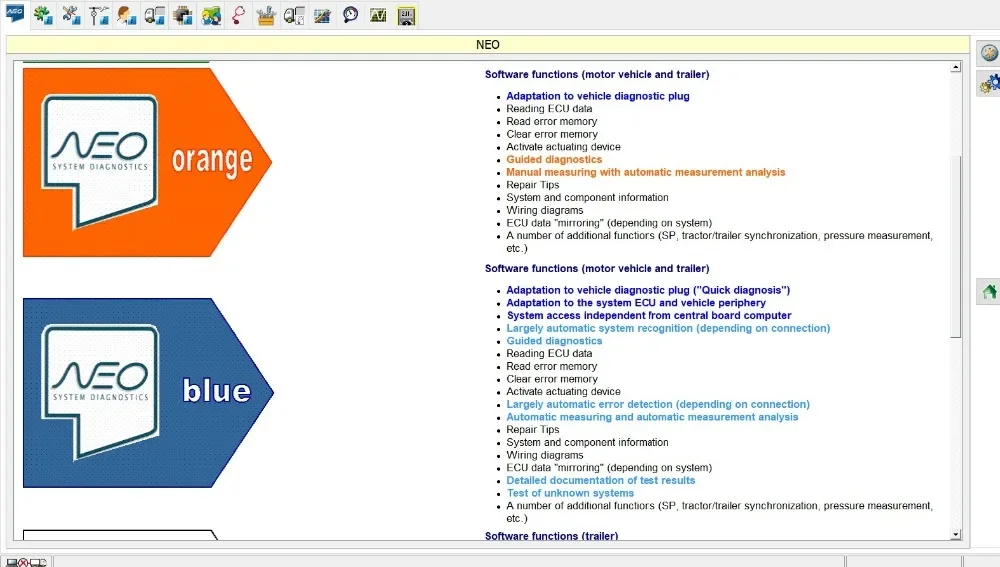 AutoEPC Knorr Bremse NEO ORANGE BLUE Version 14 System Diagnostics Software