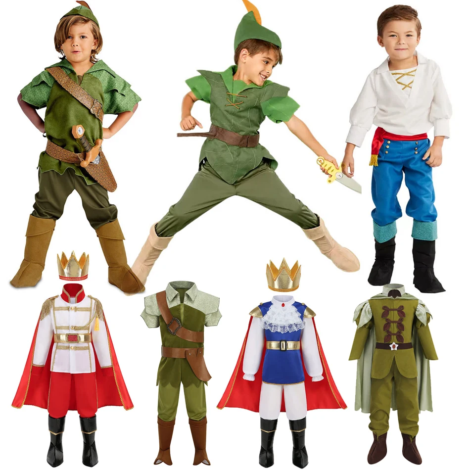 

Boys Halloween Prince Costume Kids Anime Prince Role Playing King Costume Outfits Kids Carnival Party Birthday Set