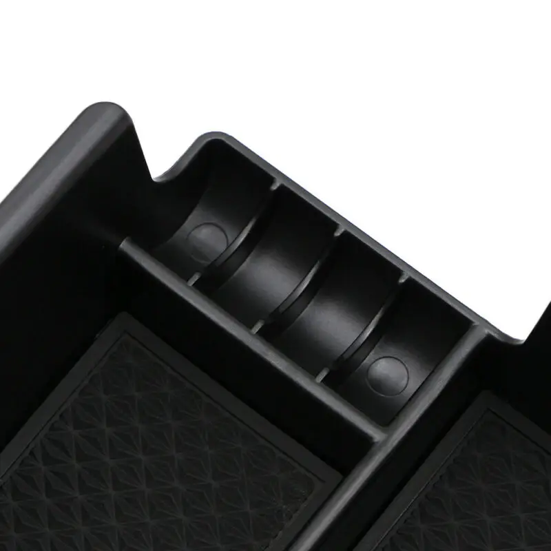 

Organizer Box Storage Armrest Wallet Console For Hyundai Palisade Matte Black Non-Slip Mat 2020 2021 ABS Plastic Center