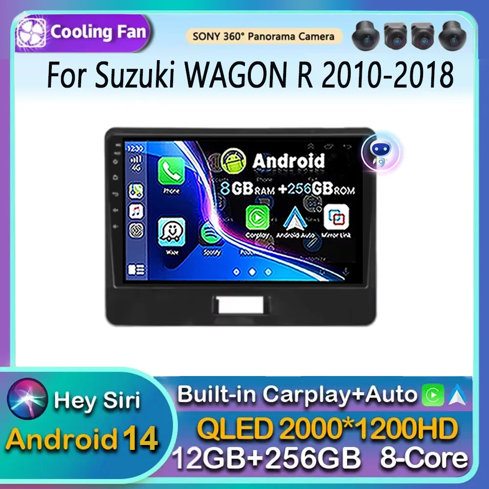 

For Suzuki WAGON R 2010 - 2018 Android 15 Car Radio Multimedia Player WIFI QLED Screen GDS Navigation DSP Stereo Carplay 4G BT