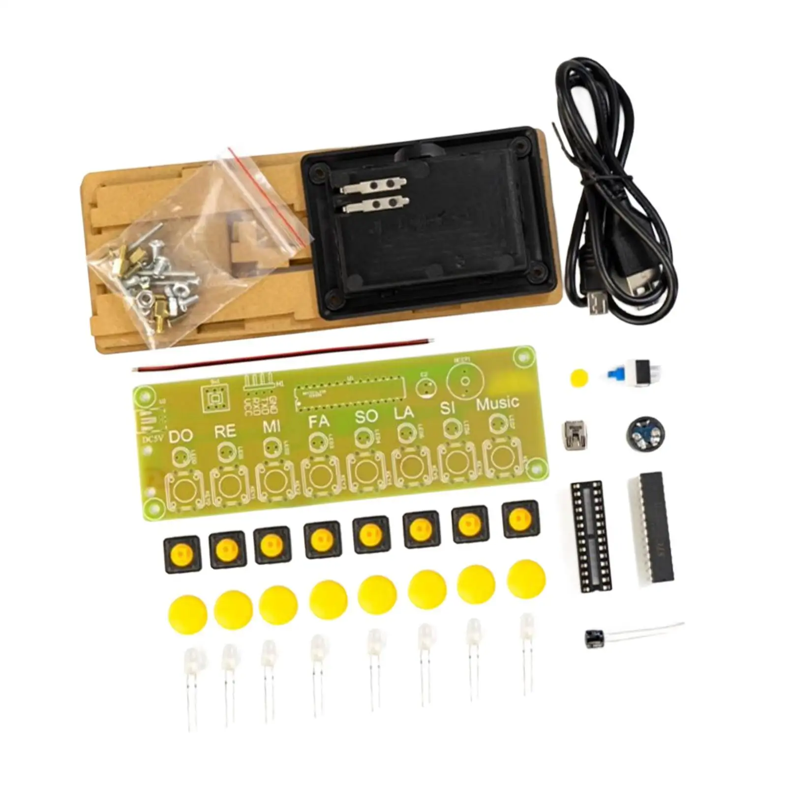 Soldering Learning and Teaching 8 Keys Sturdy DIY Soldering Projects Set