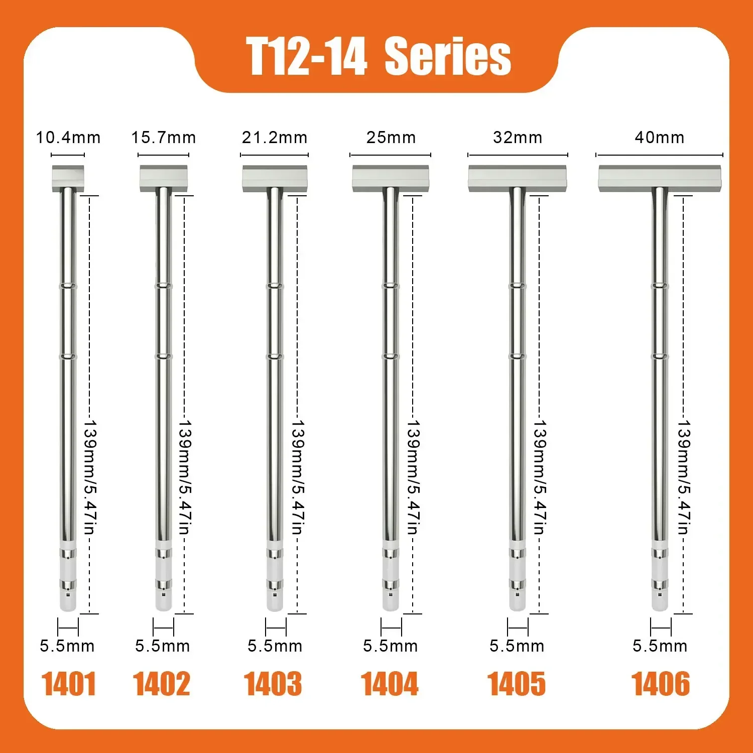 Original Taiwan T12-1401 1402 1403 1404 1405 1406 Soldering Tip Replaceable for HAKKO Japan FX-951 T12 Soldering Station