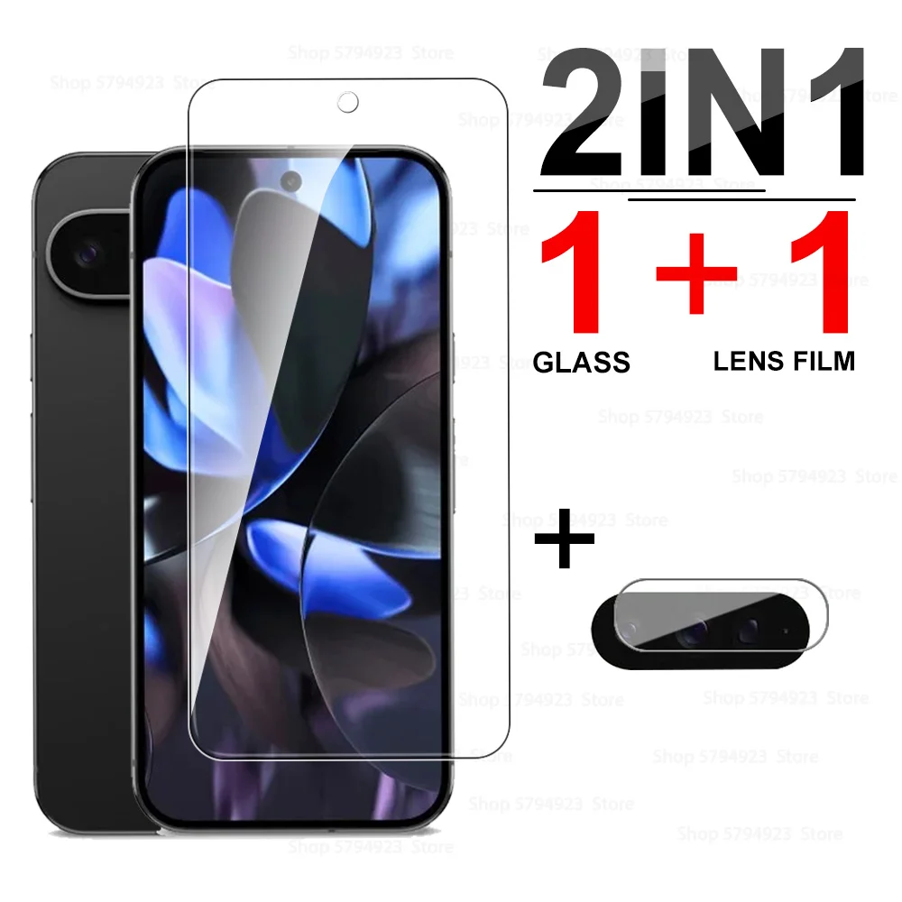 Protector de pantalla para lente de cámara Pixel9pro, película protectora de vidrio para Google Pixel 9 Pro XL 5G, 2to1