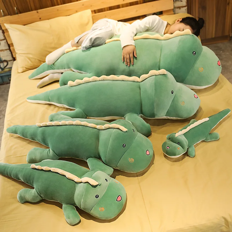 

Огромная мягкая игрушка-динозавр Kawaii, длинная плюшевая кукла в виде животного, красочная, мультяшная, подушка-обнимашка для парня, подарок на день рождения для мальчика
