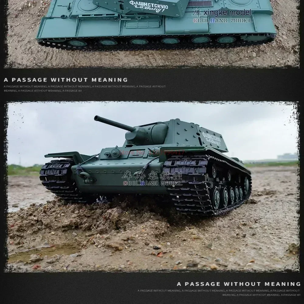 Henglong Kv-1s Remote Control Tank Model Heavy Track Simulation Battle Toy for Outdoor Play Ideal Children's Birthday Gift
