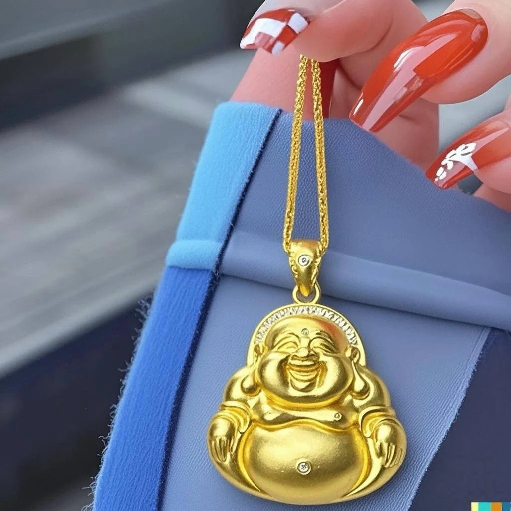 

Popular Fashion Peace Buddha Ladies Pendant Beautiful Diamonds Pot Belly Buddha Necklace